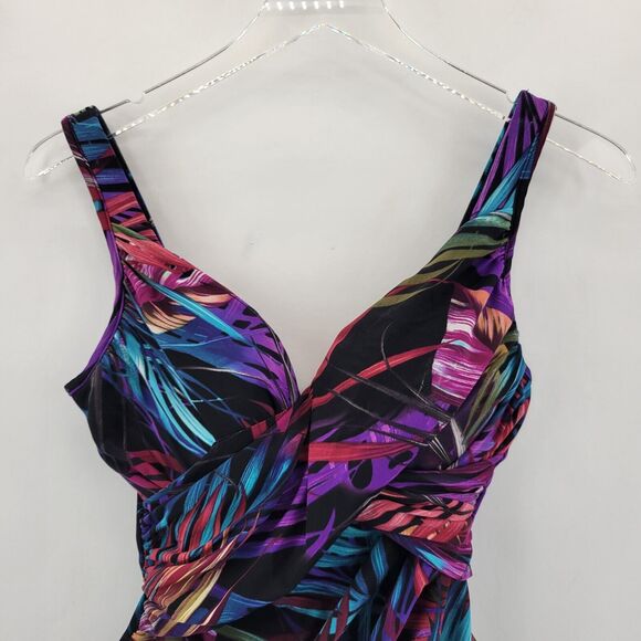 Miraclesuit One Piece Swimsuit Womens 8 Revele Jungle Pattern Colorful Underwire - Picture 4 of 9